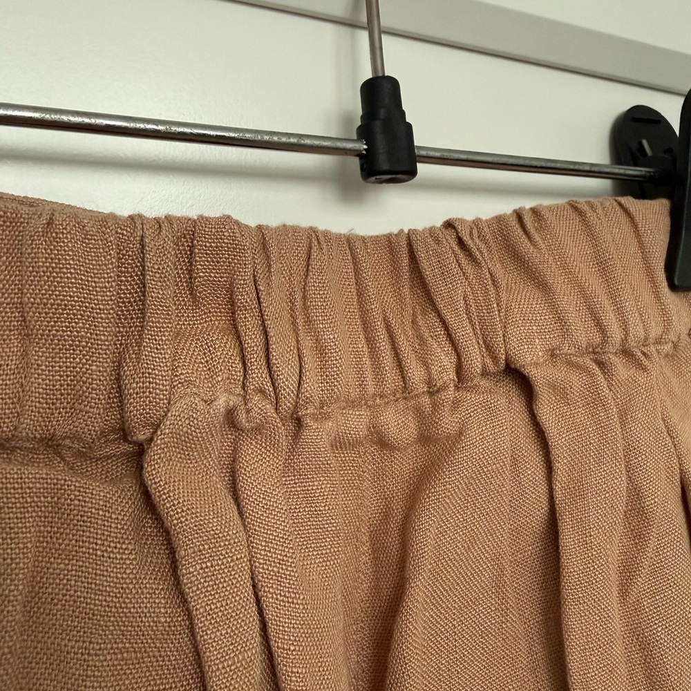 VETTA High Waist Linen Shorts in dusty blush | size XS - Picture 5 of 6